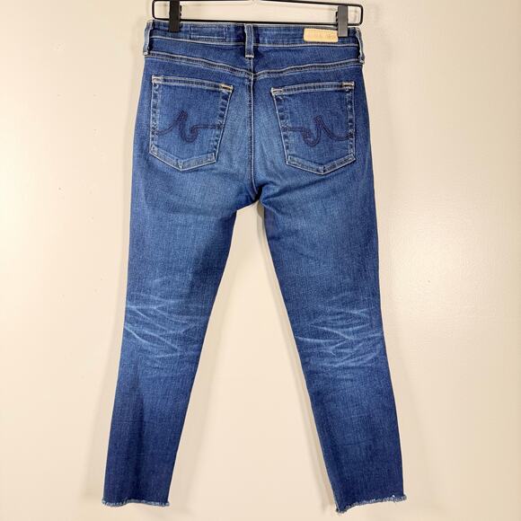 Adriano Goldschmied AG Denim The Prima Crop Jeans Cigarette Crop Mid Rise Sz 26R - Picture 6 of 11